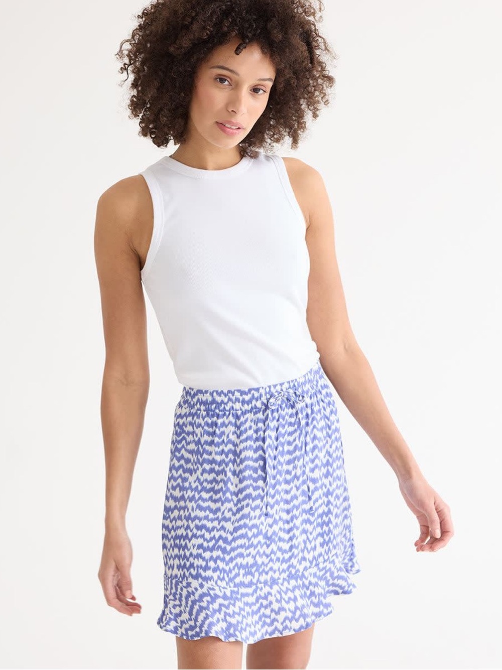 REITMANS - Blue Patterned Skirt with shorts